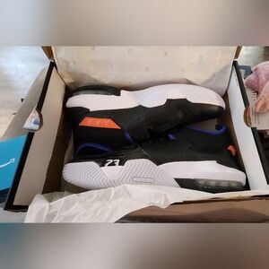 Jordan Stay Loyal 2 Black and Hyper Royal Sneakers, New In Original Box